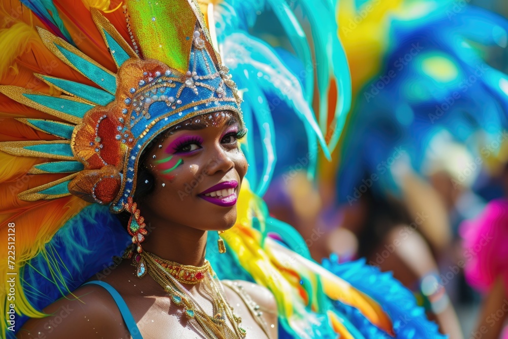 Vibrant Portrait of a Carnival Dancer