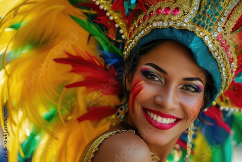 Portrait of a beautiful woman, carnival dancer