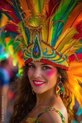 Portrait of a beautiful woman, carnival dancer