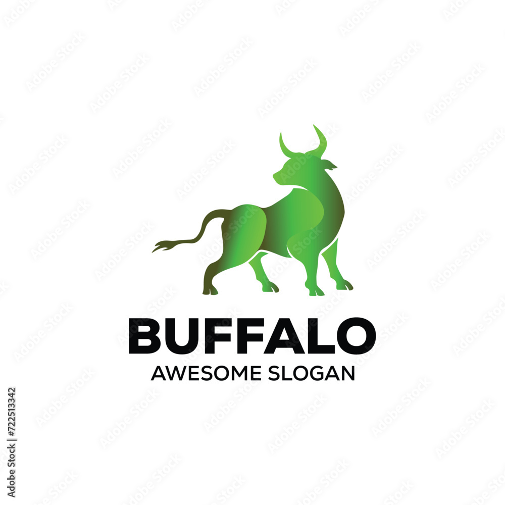 vector buffalo simple mascot logo design vector illustration vector buffalo simple mascot logo design vector illustration