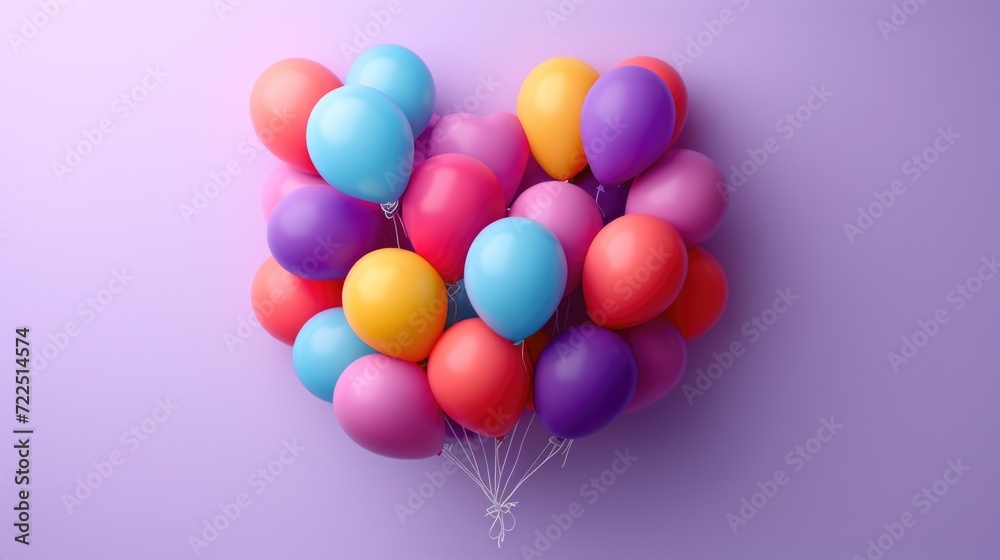 Festive Balloon Cluster in Purple Hues