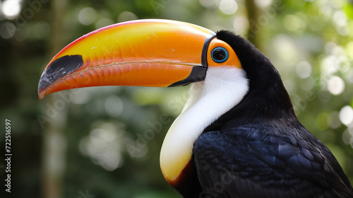 cute Toucan, closeup. A skull of the bird called a toucan. Generative Ai