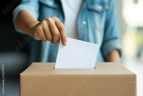 Election or vote concept. Background with selective focus and copy space