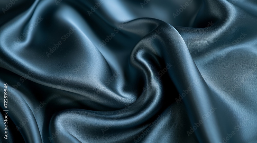 Obraz premium A luxurious display of vibrant blue silk and smooth satin, ready to be transformed into a fashion statement