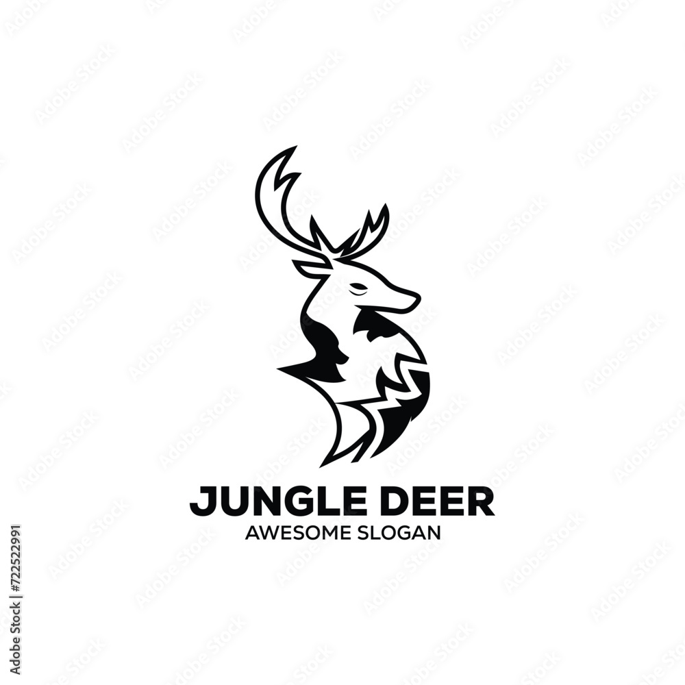vector deer simple mascot logo design illustration vector deer simple mascot logo design illustration