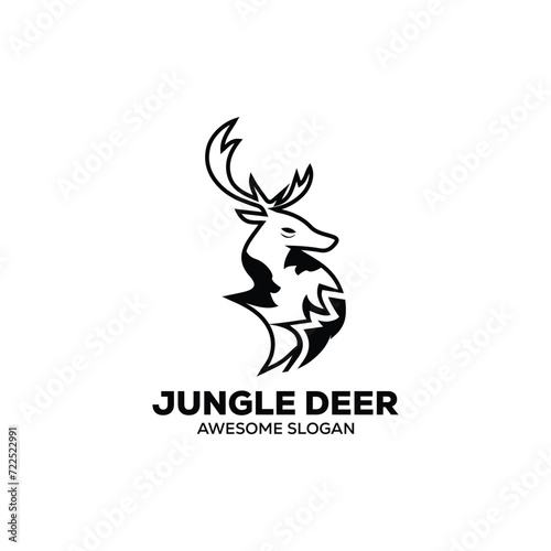 vector deer simple mascot logo design illustration © Sk Designer2055