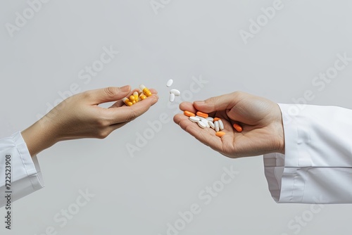 Pill and medicines in old wrinkled hands, drug rehab and antidepressant prescriptions. Vitamins nutrition counseling Angina and Thyroid Cancer Ayurvedic remedie health medical addiction care treatment