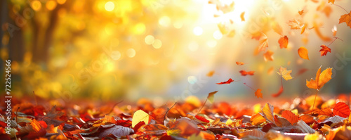 autumn nature banner background 