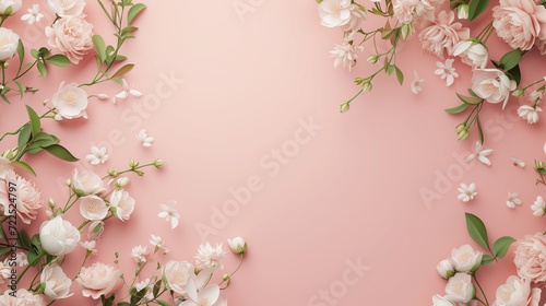 flowers with minimalist backgroud. woman international day, mothers day, valentine day