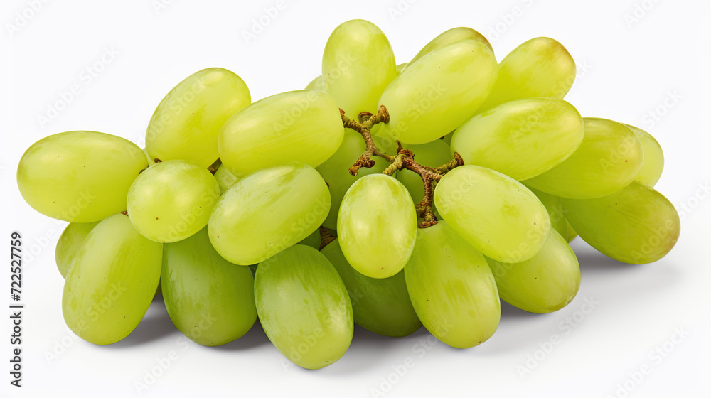 Fresh Green Grapes Cluster, Ripe and Juicy, Isolated on White Background - Perfect for Healthy Diet and Nutritional Snacks” Fresh Green Grapes Cluster, Ripe and Juicy, Isolated on White Background - Perfect for Healthy Diet and Nutritional Snacks”