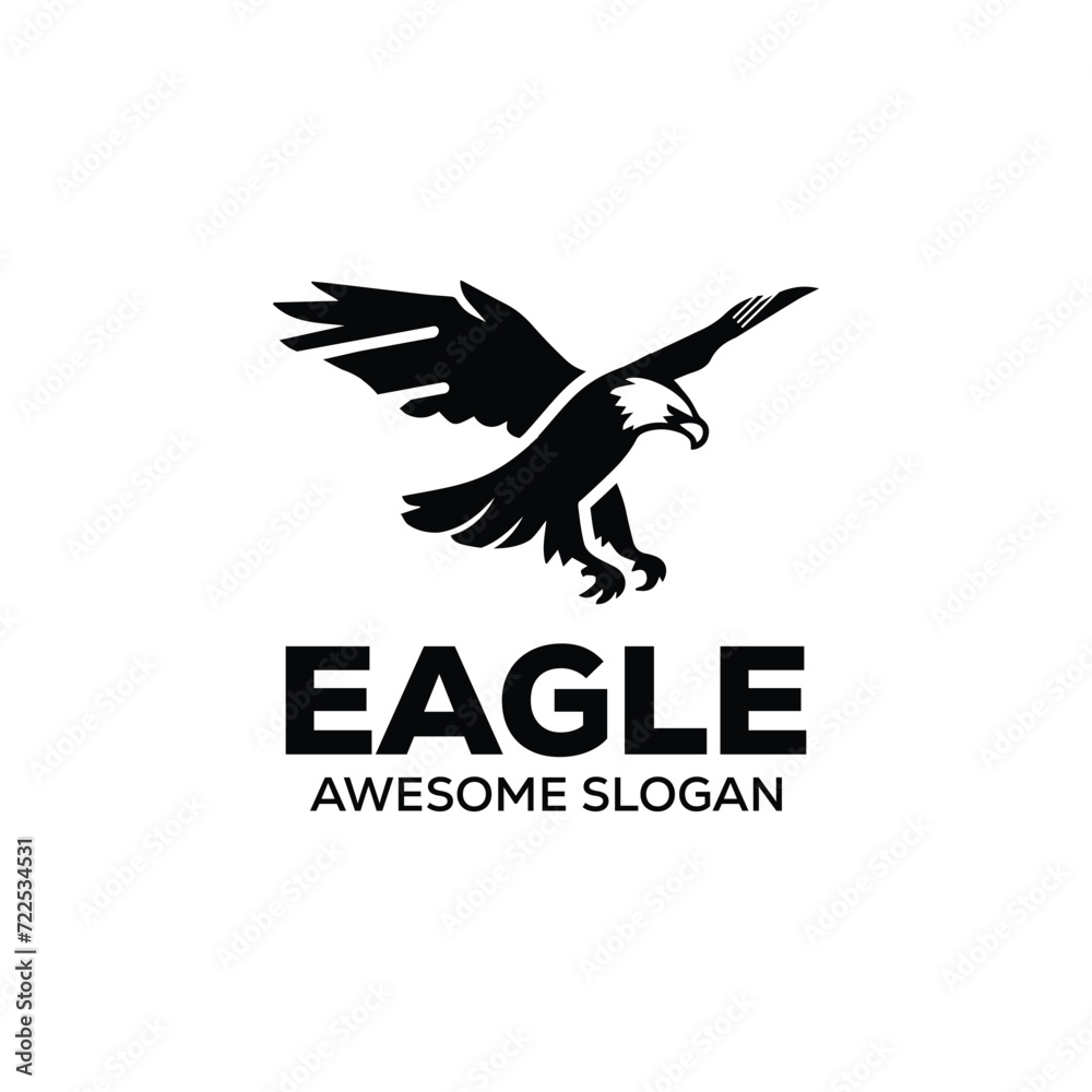 Fototapeta premium Eagle head mascot illustration logo vector design