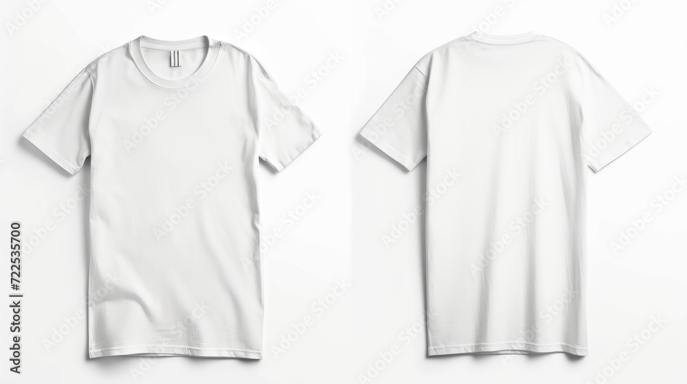 tshirt with a blank front view, mockup, white background. tshirt with a blank front view, mockup, white background.
