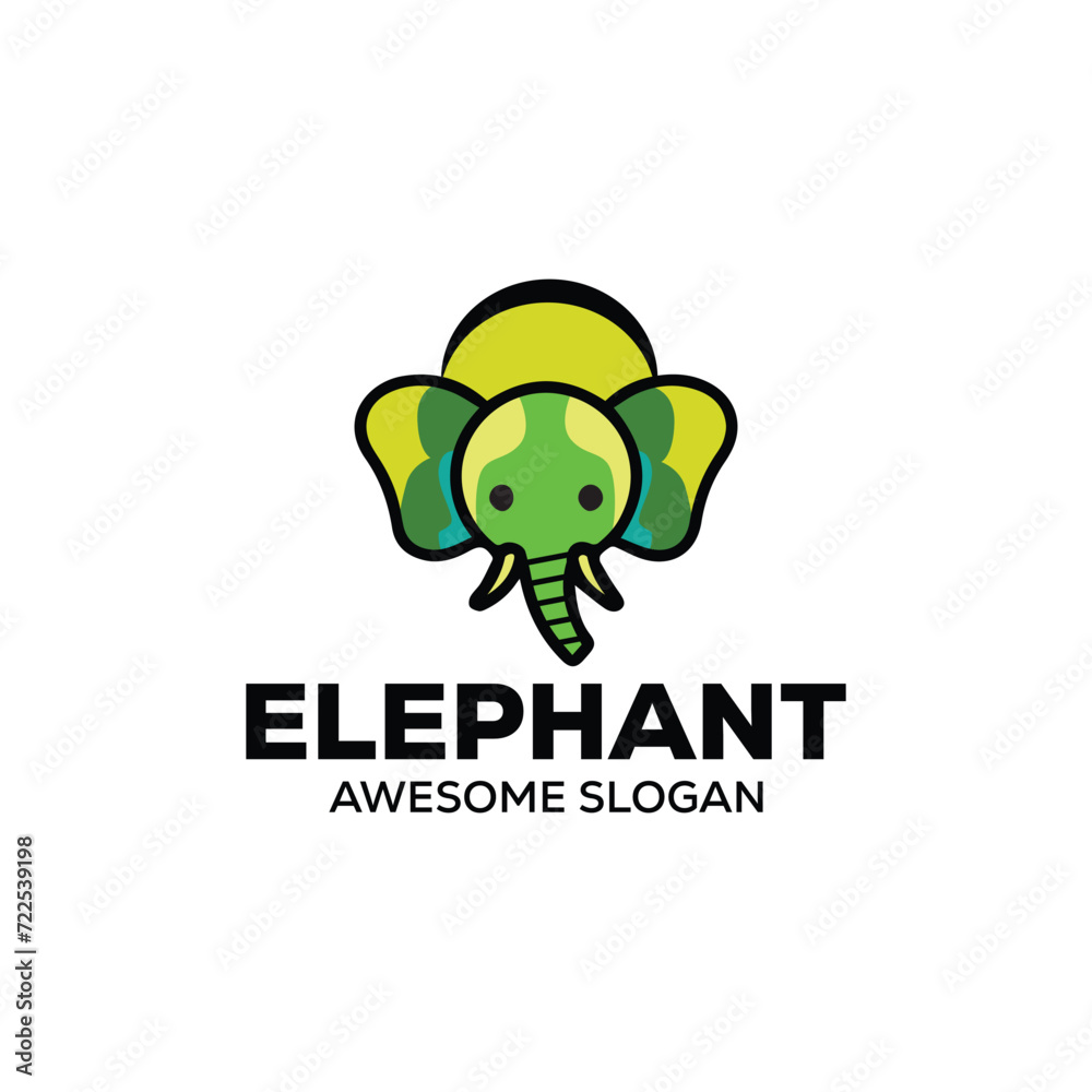 Elephant mascot illustration logo design vector Elephant mascot illustration logo design vector