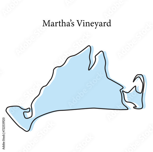 martha's vineyard map, martha's vineyard vector, martha's vineyard outline, martha's vineyard stylized