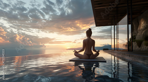 Sunrise Infinity Pool Meditation at Luxury Retreat