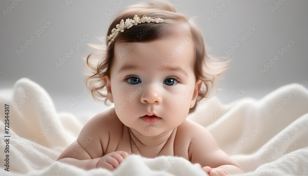 Gentle baby lotion flowing smoothly in a tranquil dance against a white backdrop Gentle baby lotion flowing smoothly in a tranquil dance against a white backdrop