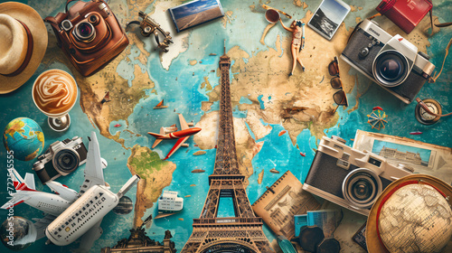 Beautiful Collage Of Travel Concept.