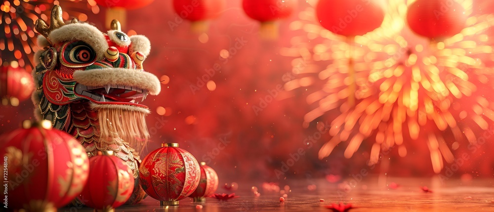 Chinese New Year Festivities Background

