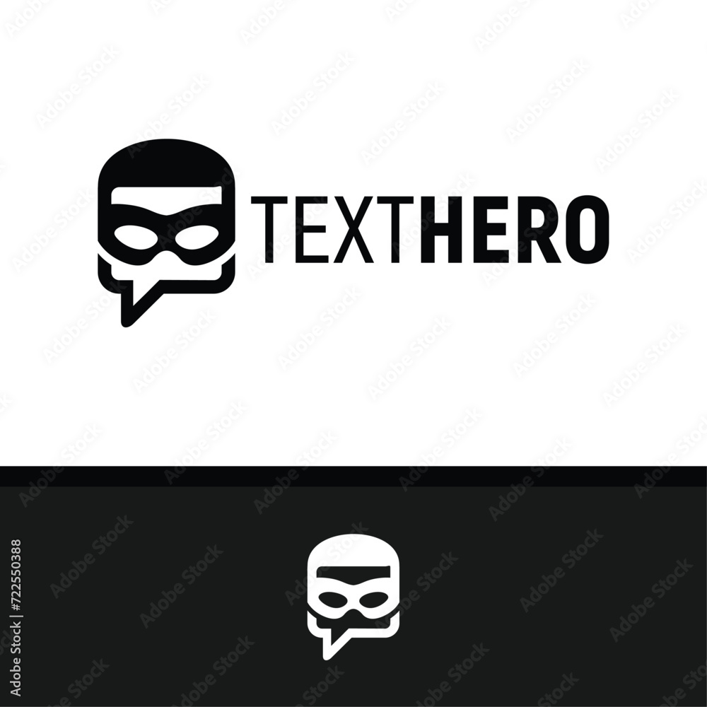 Hero Chat Logo Design. Simple and Modern. Vector illustration Hero Chat Logo Design. Simple and Modern. Vector illustration