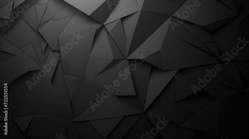 Black white dark gray abstract background. Geometric pattern shape. Line triangle polygon angle. Gradient. Shadow. Matte. photo