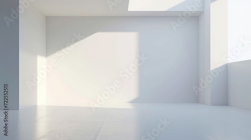 Empty white studio background. Design for displaying product.