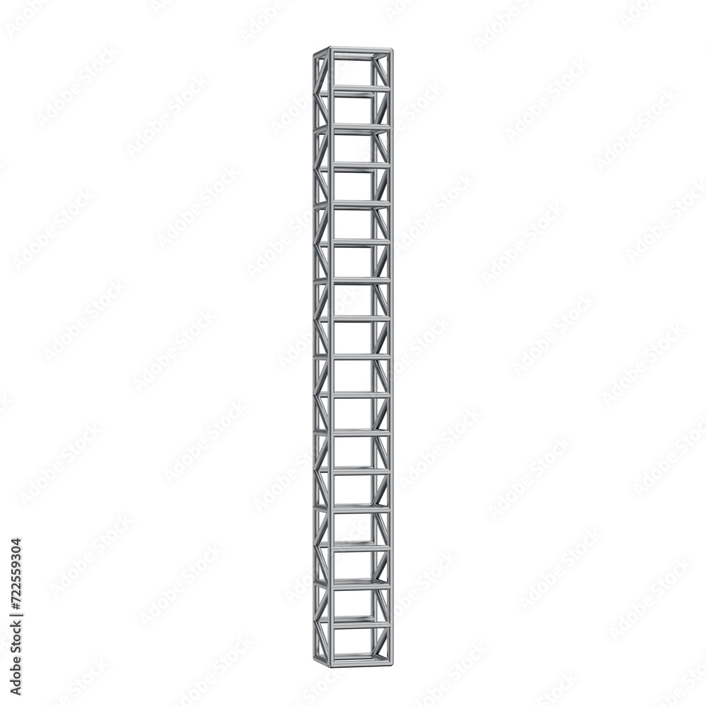 Steel truss beam seamless structure. 3d metal structure. 3d render of metal steel structure, industrial structure building with transparent background Steel truss beam seamless structure. 3d metal structure. 3d render of metal steel structure, industrial structure building with transparent background