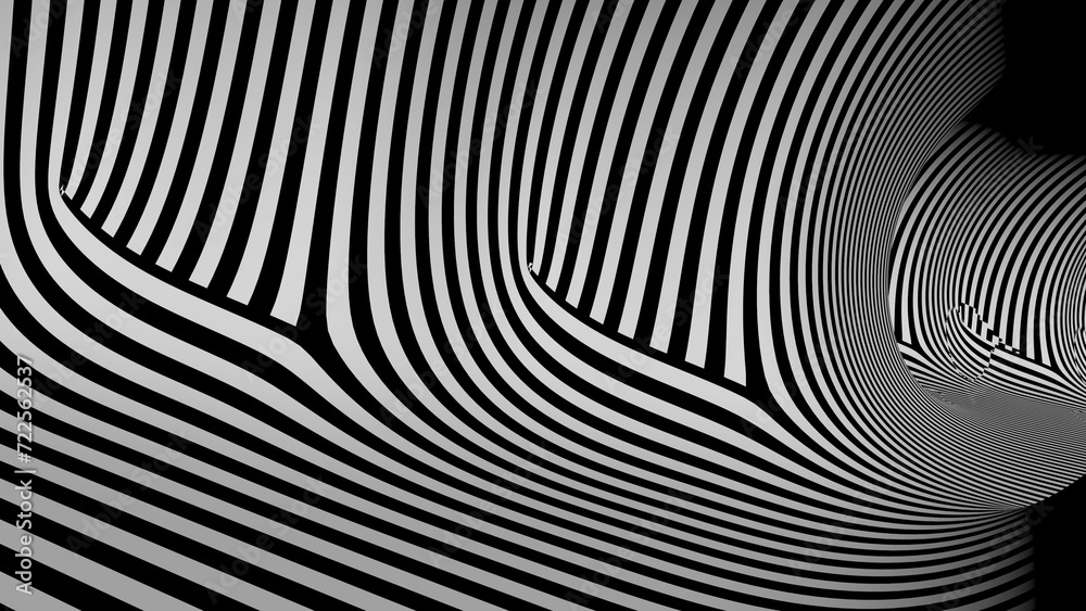 Abstract background with black and white stripes.Wallpaper in UHD format 3840 x 2160.