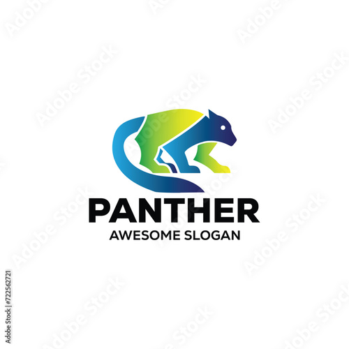 vector panther mascot illustration logo design