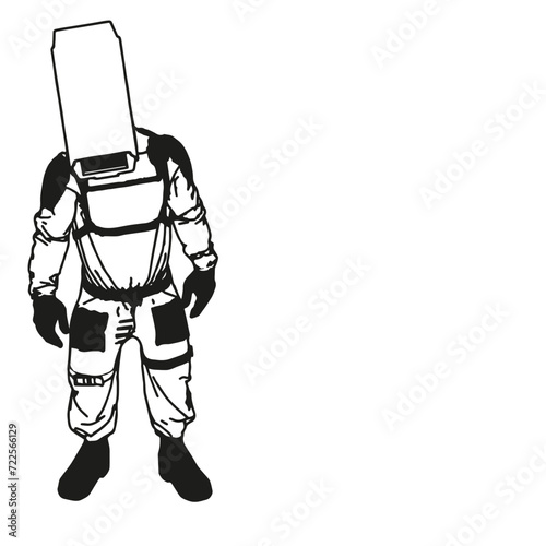 Isometric Black and White Charakter