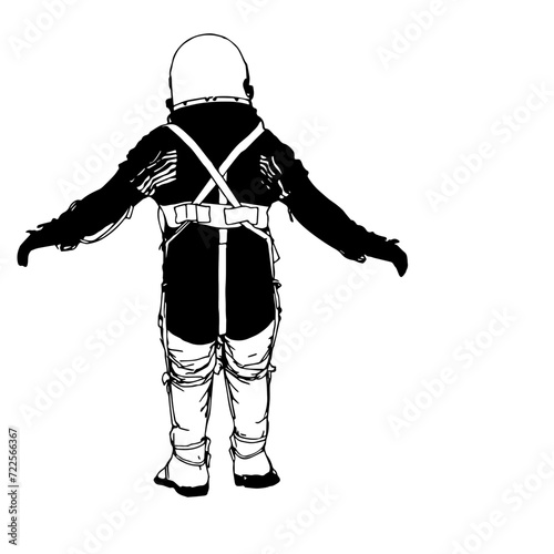 Isometric Black and White Charakter