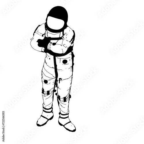 Isometric Black and White Charakter