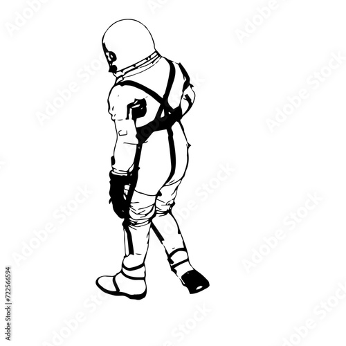 Isometric Black and White Charakter