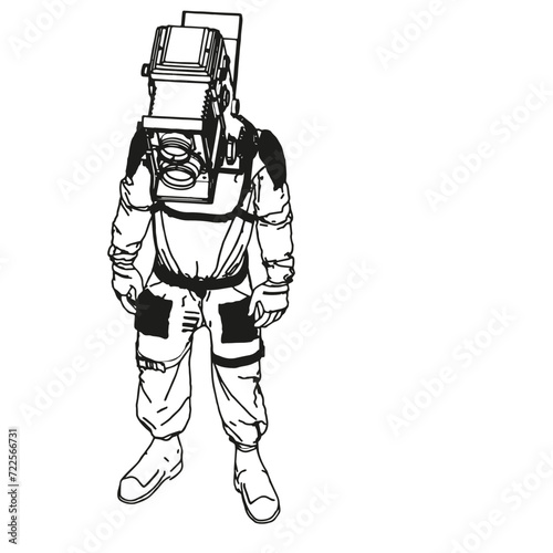 Isometric Black and White Charakter