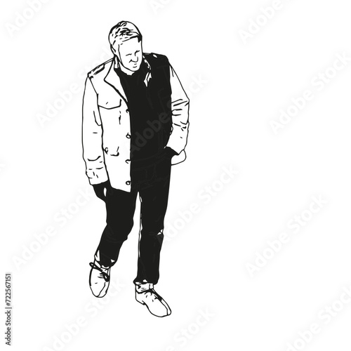 Isometric Black and White Charakter