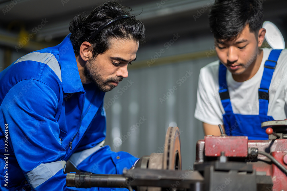factory, professional team labor machanic engineer technician worker industrial work control with machine, manufacturing, production line, Indusry 4.0, robot, industrial facility.business planning factory, professional team labor machanic engineer technician worker industrial work control with machine, manufacturing, production line, Indusry 4.0, robot, industrial facility.business planning