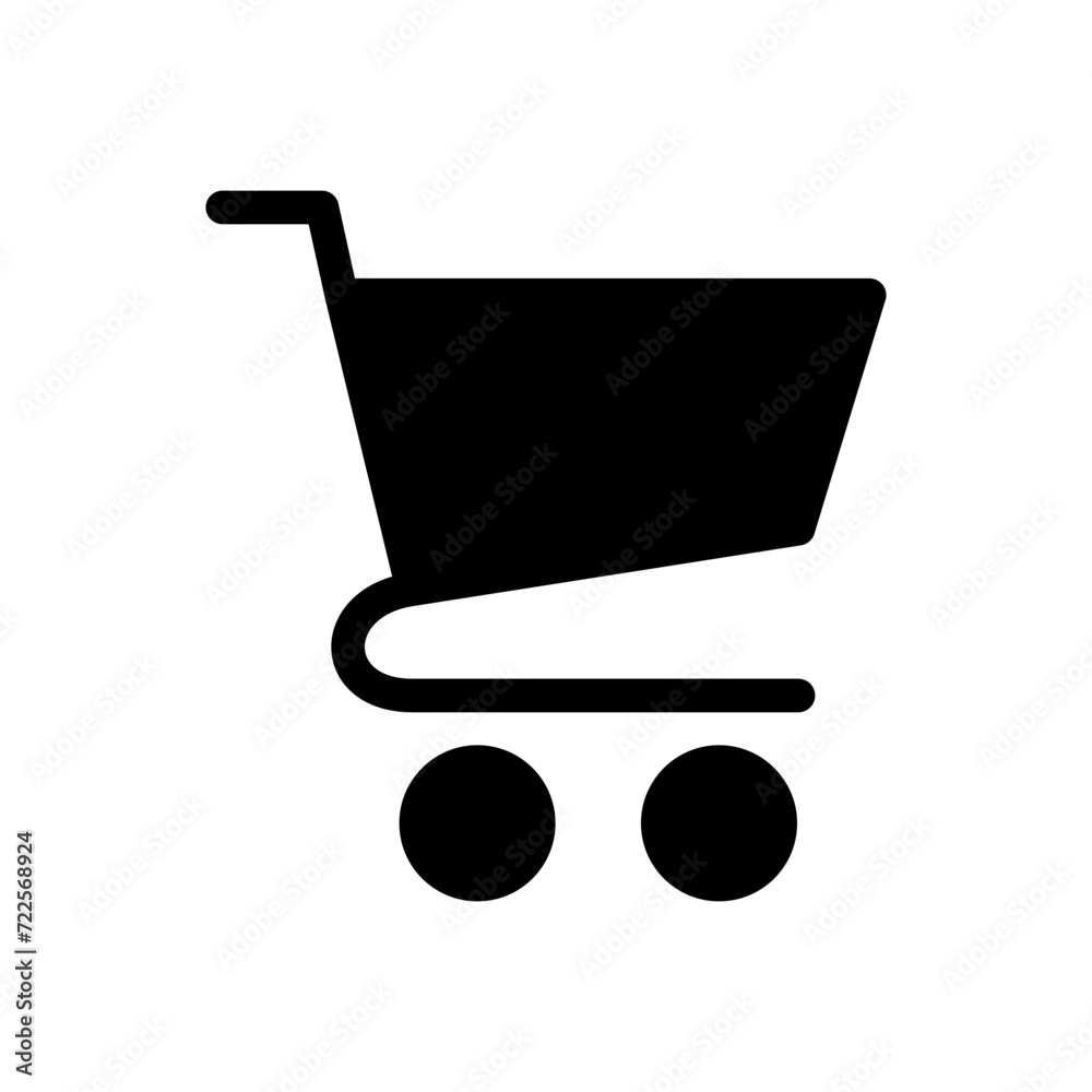 Shopping icon vector. Shopping cart icon. Trolley icon vector Shopping icon vector. Shopping cart icon. Trolley icon vector