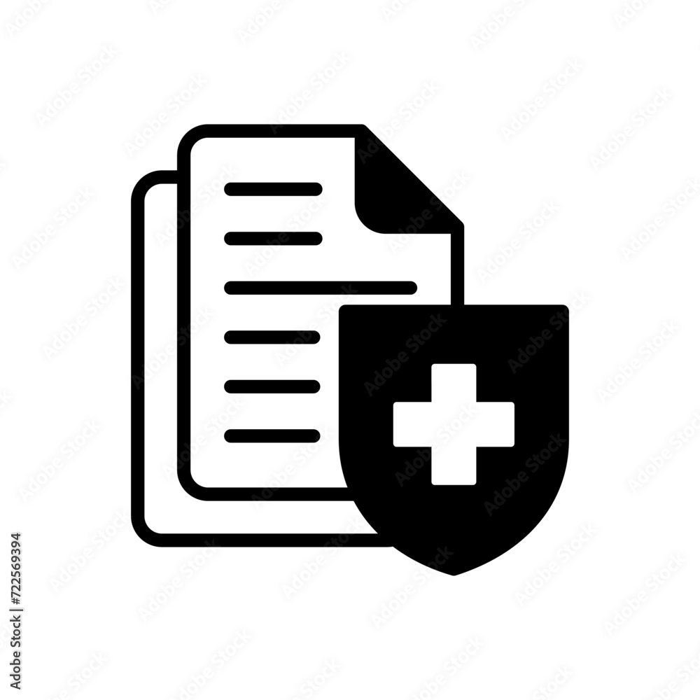 Medical insurance icon vector. health insurance icon Medical insurance icon vector. health insurance icon