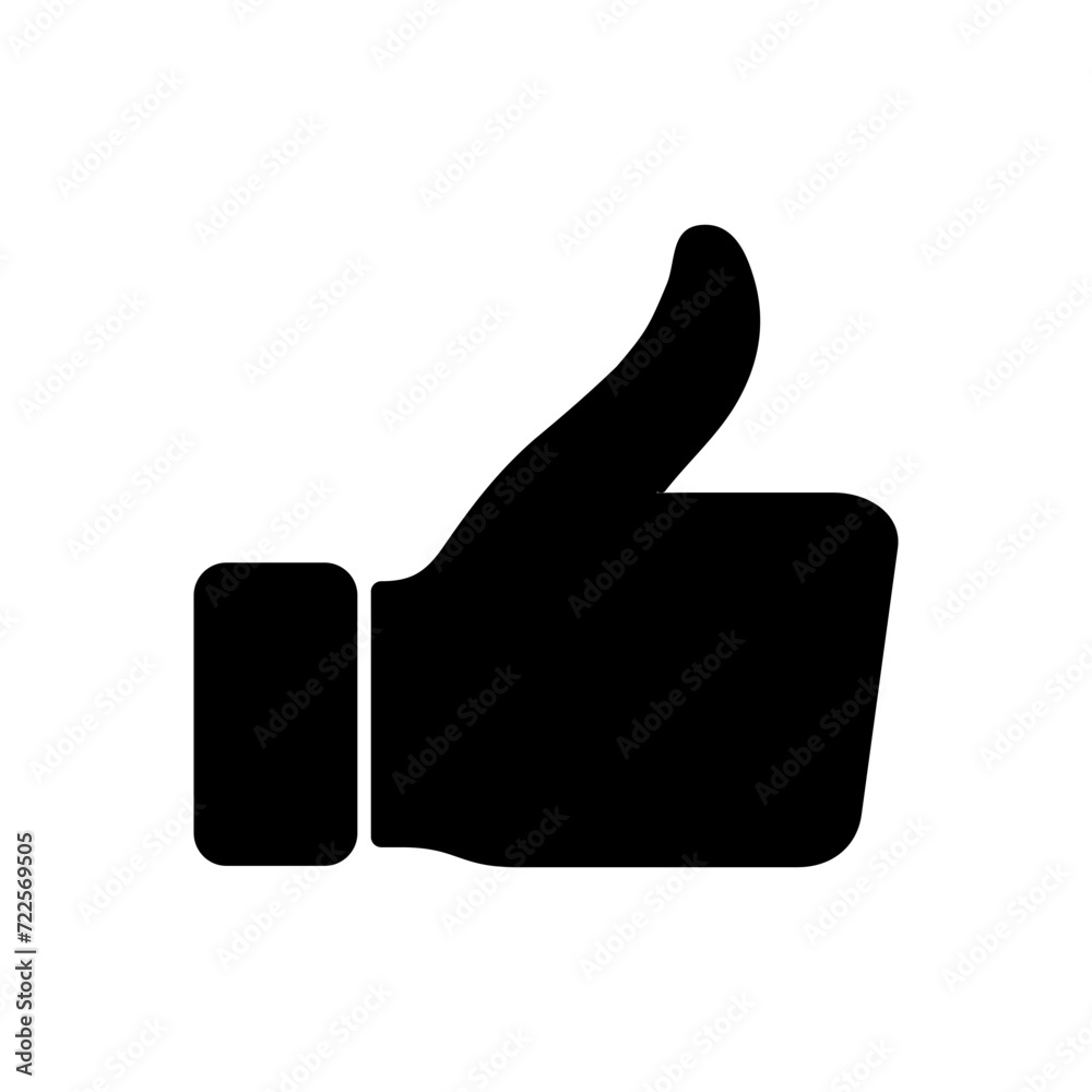 Thumbs up icon vector. Hand like. Like icon vector. Thumbs up icon vector. Hand like. Like icon vector.