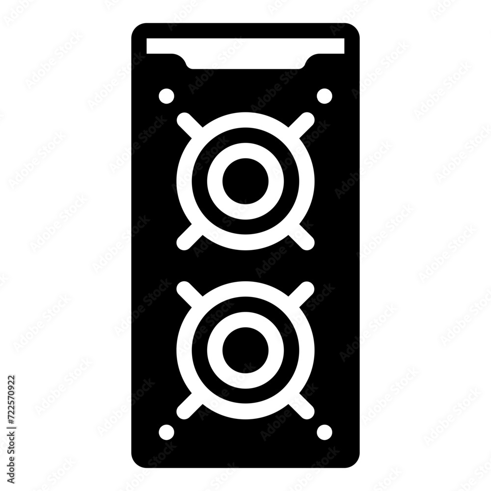 Speaker Glyph Icon Design Vector Speaker Glyph Icon Design Vector