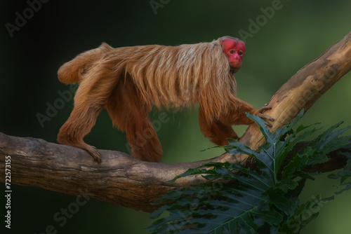 Obraz na płótnie Red Uakari Monkey (Cacajao calvus rubicundus) w salonie