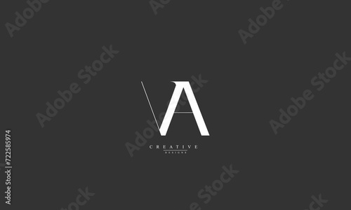 Alphabet letters Initials Monogram logo VA AV V A