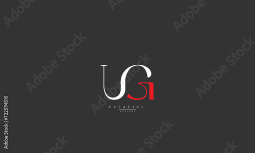 Alphabet letters Initials Monogram logo UG GU U G