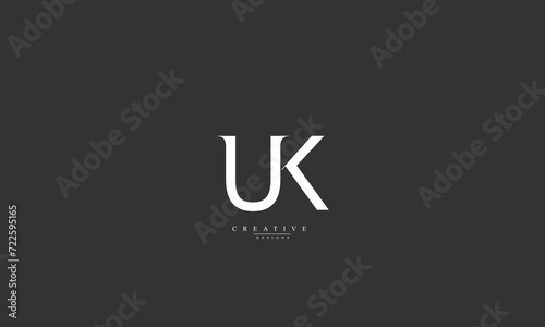 Alphabet letters Initials Monogram logo UK KU U K
