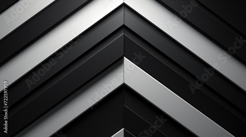 Abstract black and gray geometric line shapes background. 3d illustration