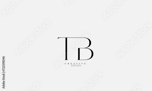 Alphabet letters Initials Monogram logo TB BT T B