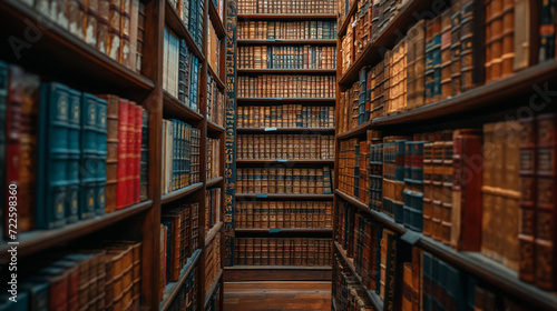 A Long Room Filled With Numerous Books
