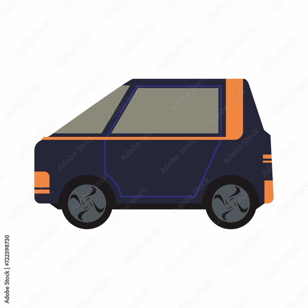 Electric vehicle smart concept design. Vector illustration of mini car for transportation facility.