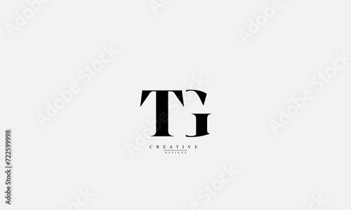 Alphabet letters Initials Monogram logo TG G T GT