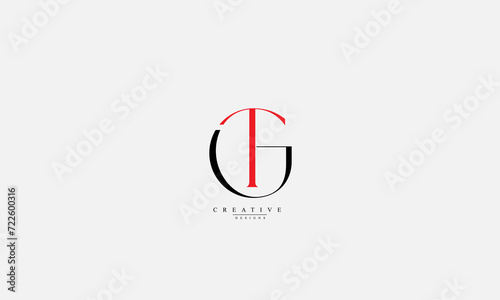 Alphabet letters Initials Monogram logo TG G T GT