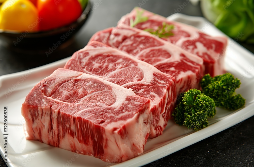 Prime marbled beef steaks